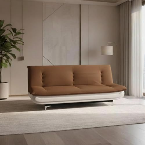 Image of Torque Siesta 3 Seater Sofa Cuma Bed for Sleeping - Light Brown | Premium Suede Fabric Sofa Cum Bed 6x4 Feet | Foldable Sofa Beds for Festival Gifts Set Home Decor