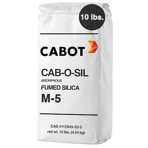Cabosil M5 Fumed Silica Cab-o-SIL Industrial Grade Hydrophilic Enhancer for Epoxy Paints Varnishes Coatings Adhesives and Sealants (10 Pound Bag)