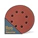 POWERTEC 45006 A/O Hook and Loop 8 Hole Disc, 5-Inch, 60 Grit, 25 PK
