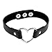 Produktbild CJbrother Liebe Herz Choker PU Leder Kragen Punk Goth Stil Kette Halskette für Frauen Mädchen von TheBigThumb, Schwarz