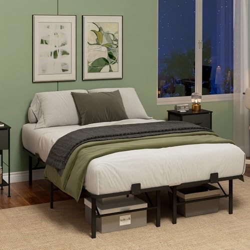 WLIVE Queen Metal Bed Frame with Steel Slats, No Box Spring
