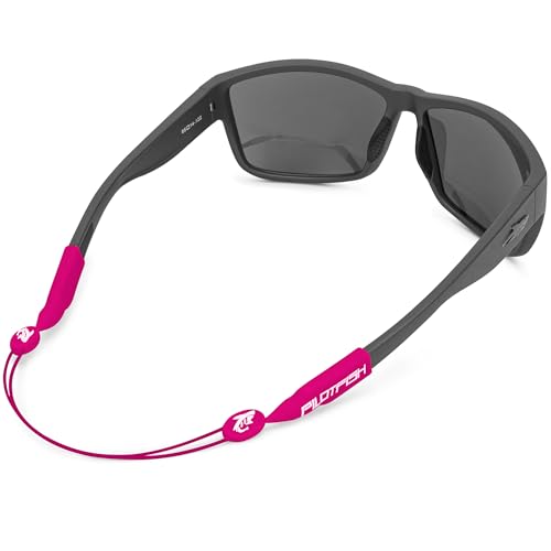 Image of Pilotfish No Tail Adjustable Eyewear Retainer Cable Strap: Sunglasses, Eyeglasses, Glasses (14 Inch, Magenta)