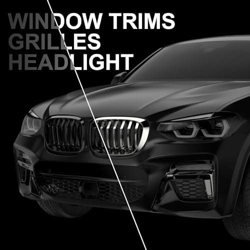 Image of Lypumso Gloss Silver Chrome Vinyl Tape, Vinyl Detailing DIY Wrap Tape with Tool Kit Air-Release Adhesive DIY Car Door Sill Window Trim Edge Guard Protective (2in x 30ft)