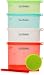 Reusable Silicone Food Storage Bags – Ziplock Sandwich, Snack Bag (4pack+Reusable Scrubber Sponge)