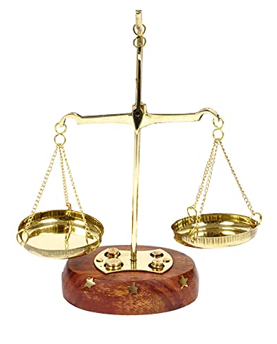 IBA Indianbeautifulart Apothecary Scale Vintage Collectible Brass Weight Scale Home Decor Antique Weight Balancing Scale Taraju
