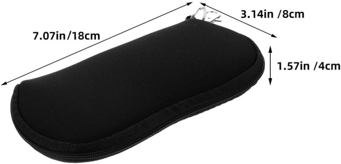 2pcs Neoprene Eyewear Pouch with Zipper Closure for Sunglasses Travel image 2
