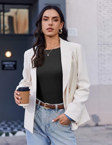 Ekouaer 3 Pack Womens Long Sleeve Shirts Boat Neck Ribbed Thermal Undershirts Lightweight Basic Top XS-XXL4