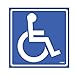 (4 Pack) Disabled Wheelchair Sign Stickers, Disability Sign, Handicap Sign Sticker, Vinyl Sticker Decal, 5.5 x 5.5