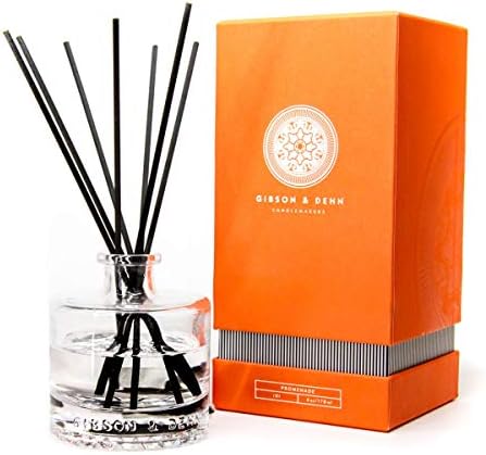 Gibson & Dehn Rhubarb and Quince Diffuser, 6 Oz. (178 ml) - Long-Lasting Reed Diffuser Blended with Sweet Apple, Green Accords and Hint of Vanilla, Reeds in Classic Vessel, Made in The United States