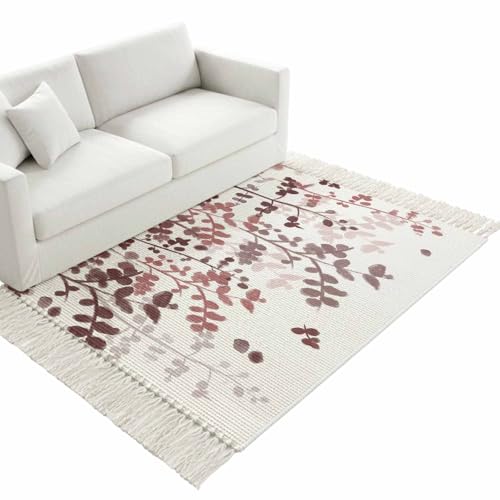 Leaves Area Rug for Bedroom 3 x 5 Ft, Large