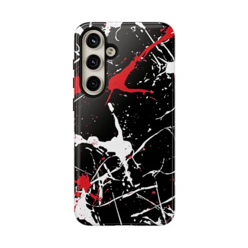 Coque Samsung S24 Plus peinture rouge blanche noire antichoc