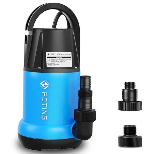 FOTING 1HP Sump Pump 4600GPH Clean/Dirty Submersible Water Pump