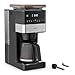 KRUPS Grind Aroma XL Filterkaffeemaschine, abnehmbares Kegelmahlwerk, digitales Bedienfeld, XL-Fassungsvermögen (1,5 L), Warmhaltefunktion, Glaskanne, Schwarz/Edelstahl, KM842810