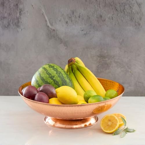 Cook Eat Serve Craft Copper Fruit Bowl for Kitchen Counter,