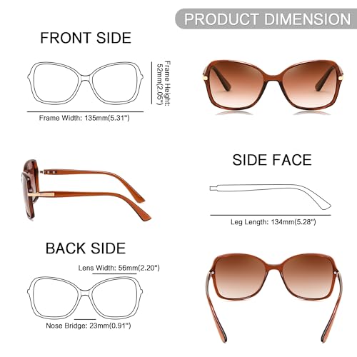Image of FEISEDY Vintage Square Polarized Sunglasses Trendy Cateye Ladies Oval Elegant Sun Glasses for Women Men B2760
