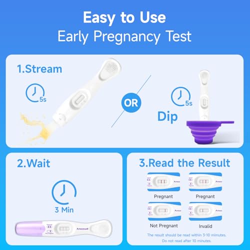 Image of Early Detection Pregnancy Test Kit, Early Result Digital Pregnancy Test at Home, Pregnancy Tests with Cup,10 Tests(2 Digital+8 Early+1 Urine Cup)