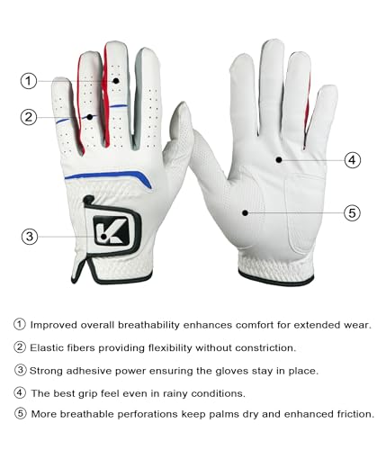 Guantes de golf lavables de Nano Materials con tejido transpirable 2
