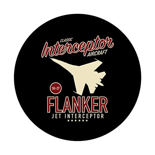 SU-27 Flanker PopSockets Swappable PopGrip, Black - Image 3
