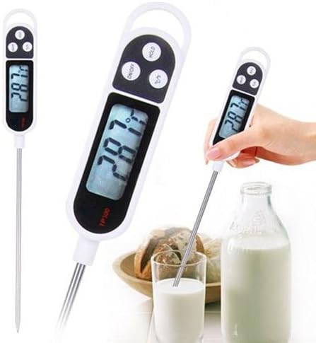 review Baost Digital Food Meat Thermometer with Long Probe Kitchen BBQ Cooking Temperature Measure Probe for Grilling, BBQ, Baking, Candy, Liquids, Oil Random