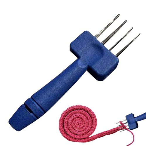 Kit de ganchillos para tejer con rematador de bordes y sistema seguro de metal ligero