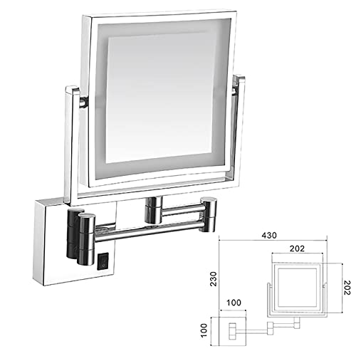 Miroir de maquillage mural rectangulaire pour illuminer votre routine beauté