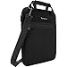 Targus Vertical Slipcase Laptop Messenger Bag, Black - Hideaway Handles with Cross Shoulder Strap and Protective Padding, Fits 14
