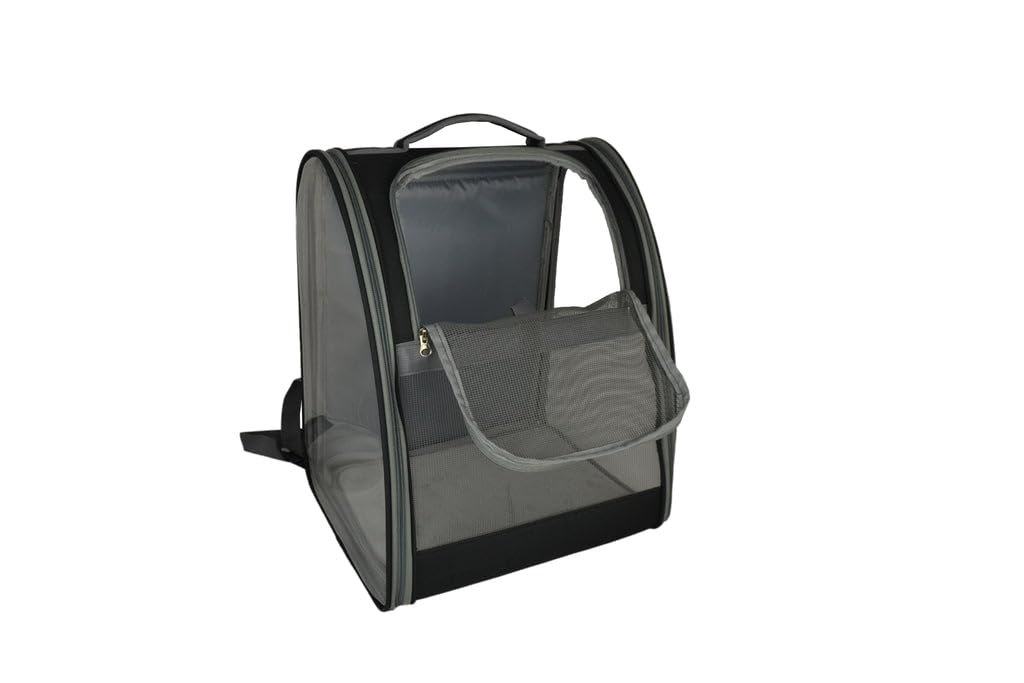 Soft Dog Carrier with Mesh Windows and Padded Backpack Straps Small Dog in Black