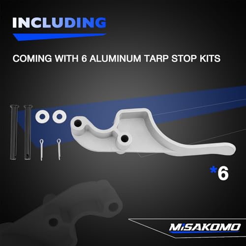 Aluminum Tarp Stop Easy-Off Cast Aluminum Tarp Stop Upright Kit Pro Trucking Products - 6 Tarp Stops - 12 Pins Replace# 1705775-1 1703604-1 by Misakomo - Image 6