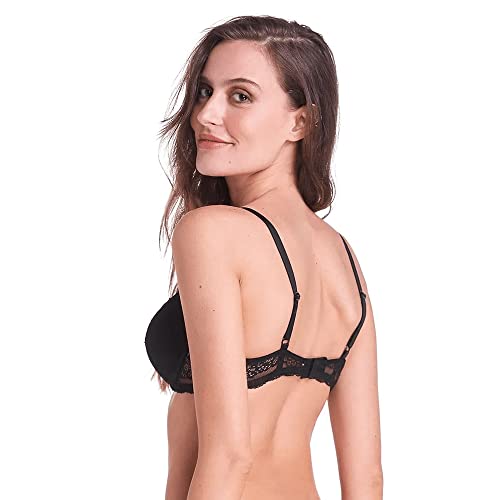 Sutiã Push Up Orion, Bonjour Lingerie, Feminino, Preto, 46