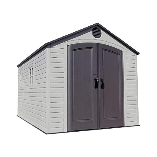 LIFETIME 60075 8 x 15 Ft. Outdoor Storage Shed, Desert Sand