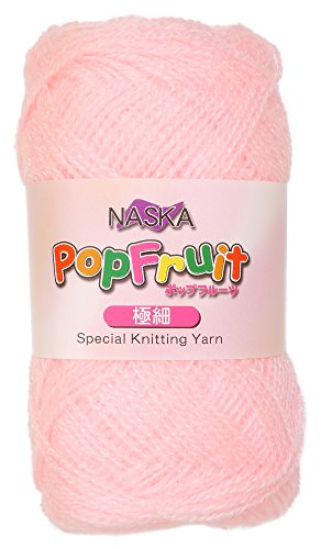 NASKA ポップフルーツ 極細 毛糸 中細 col.5 ピンク 系 25g 約210m 5玉セット N-19