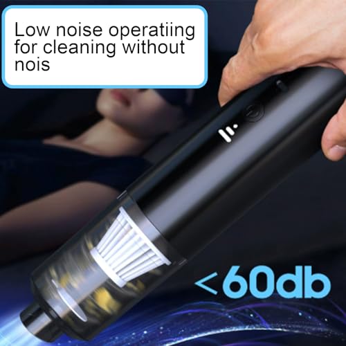 Mppchhn Aspiradora Portátil Sin Cable para Coche,Aspirador de Mano Portátil para Automóvil | Potente Aspiración para Coche Sedán Sofá Alfombra Cama y Hogar - imagen 9