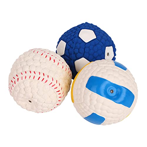 NOLITOY 3個 ラテックスのおもちゃ 犬 忙しいおもちゃ ペットのおもちゃ 最高の ドッグボールランチャー わんわん ダックスフンド 噛む人 乳剤 Colorful