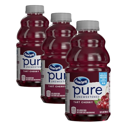 Ocean Spray Pure Unsweetened Tart Cherry Juice (Pack of 3)