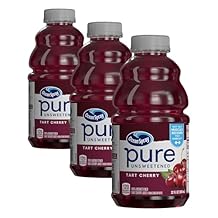 Ocean Spray Pure Unsweetened Tart Cherry, 100% Tart Cherry Juice, 32 Fl Oz Bottle Pack of 3