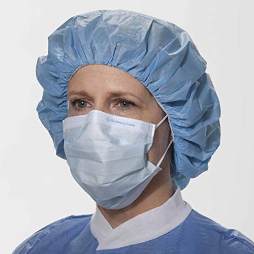 FluidShield Procedure Mask, Pleated Earloops One Size Fits Most Blue, 62115 - Box of 50
