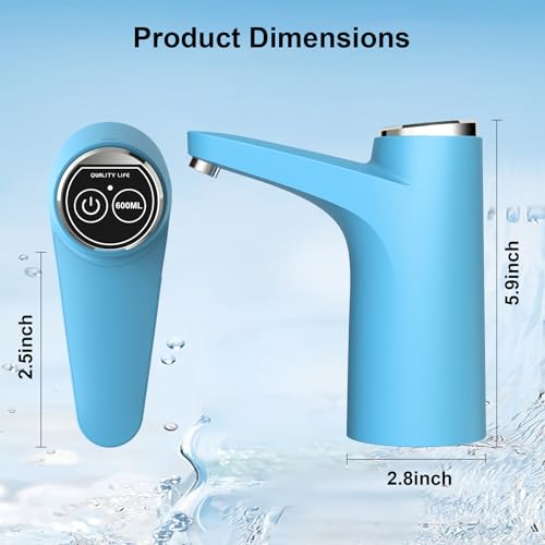 Pompe à eau quantitative 600ml pour camping et maison distributeur de bouteille USB portable