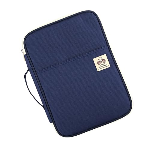 Sacoche pour documents portable avec fermeture éclair et rangement pour homme et femme