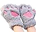 Produktbild TEBAISE Frauen Winter Handgelenkwärmer Gestrickte Tastatur-lange fingerlose Handschuhe Mitten Warme Unifarben Fäustlinge Handschu Cozy Halb Winterhandschuhe Strick Sporthandschuhe