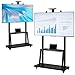 Generic Smart Board Stand Height Adjustable Universal TV Floor-Standing Stand with Wheel Conference TV Mobile Cart for Classroom Home Office
