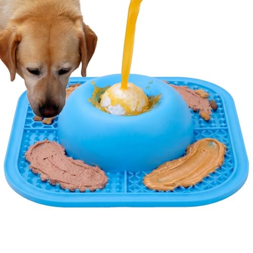 Gamelle anti-fuite pour chien silicone interactif double texture repas net - 2