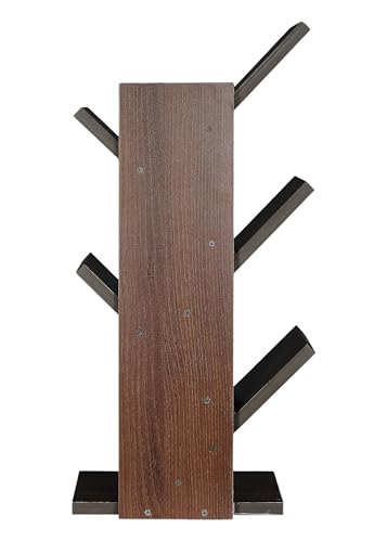 Image of SBF Furniture Tree Bookshelf Floor Standing Bookcase Free Standing Multipurpose Storage Rack for Books Magazines Organizer Showcase DIY (5 Tier - Brown, 5 Tier)