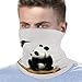 VTCTOASY Bird Cedar Panda Neck Gaiter Personalized Soft Windproof Face Covers Cozy Winter Neck Warmer Gator Scarfs Multipurpose Fashion Breathable Bandana Face Mask Scarf for Adult