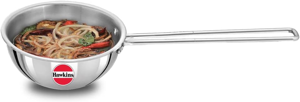 Hawkins STP25 2.5 Cup Tacka Pan, 20.3 fl oz (600 ml), Triple Stainless Steel Pan, Silver