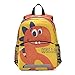 Isaoa Rucksack mit Zügeln für Jungen, niedlicher orangefarbener Dinosaurier-Kinder-Rucksack mit Brustclip