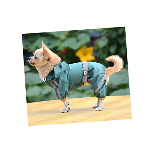 Garneck Dog Rain Jacket The Pet Face Raincoat Dog Rain Coat Reflective Stripes