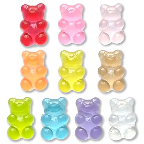 10Pcs Gummy Bears Shoe Charms for Croc Clog Sandals Bracelets Decoration