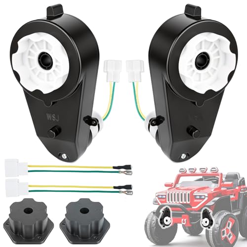 Pywenlo 2-Pack 24V RS555 40000RPM High Speed Motor Gearbox for
