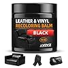 AWOWZ Leather Recoloring Balm - Scratch Repair & Color Restore Kit for Faded Leather, Leather Couch & Car Seats - 10OZ Leather Restorer Balm for Furniture, Auto Interior, Vinyl, Accessories (Black)
