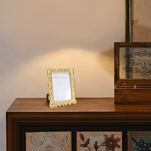 Image of 6x8 Vintage Picture Frames, Picture Frame for Table Top Display and Wall Hanging Home Decor (Gold, 6x8 Inch)
